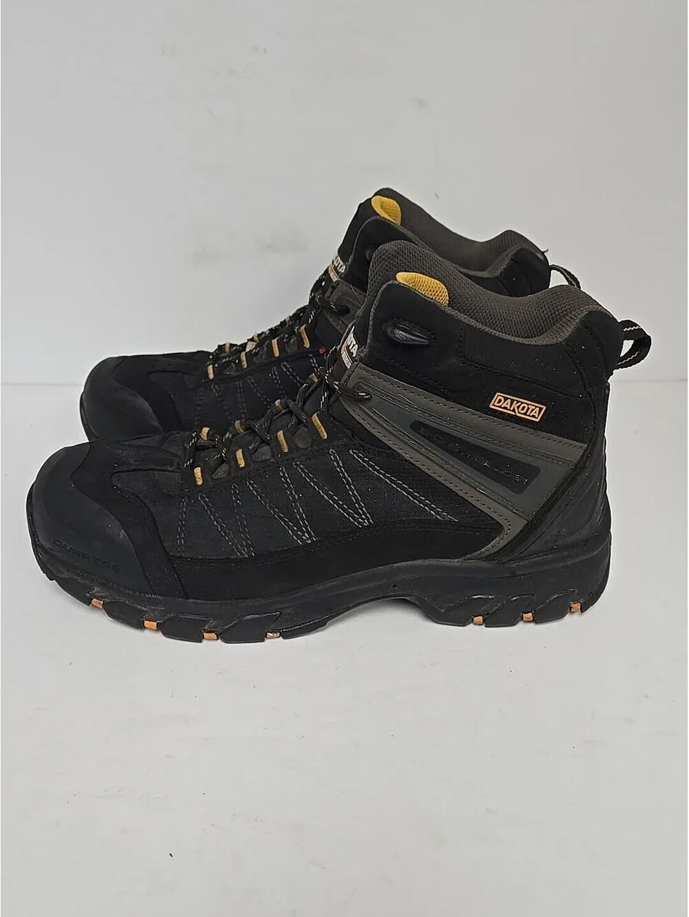 DAKOTA Mens Mid-Cut Quad Comfort Steel Toe CP Work Boot 26039MDQC-AS Black 12W/L